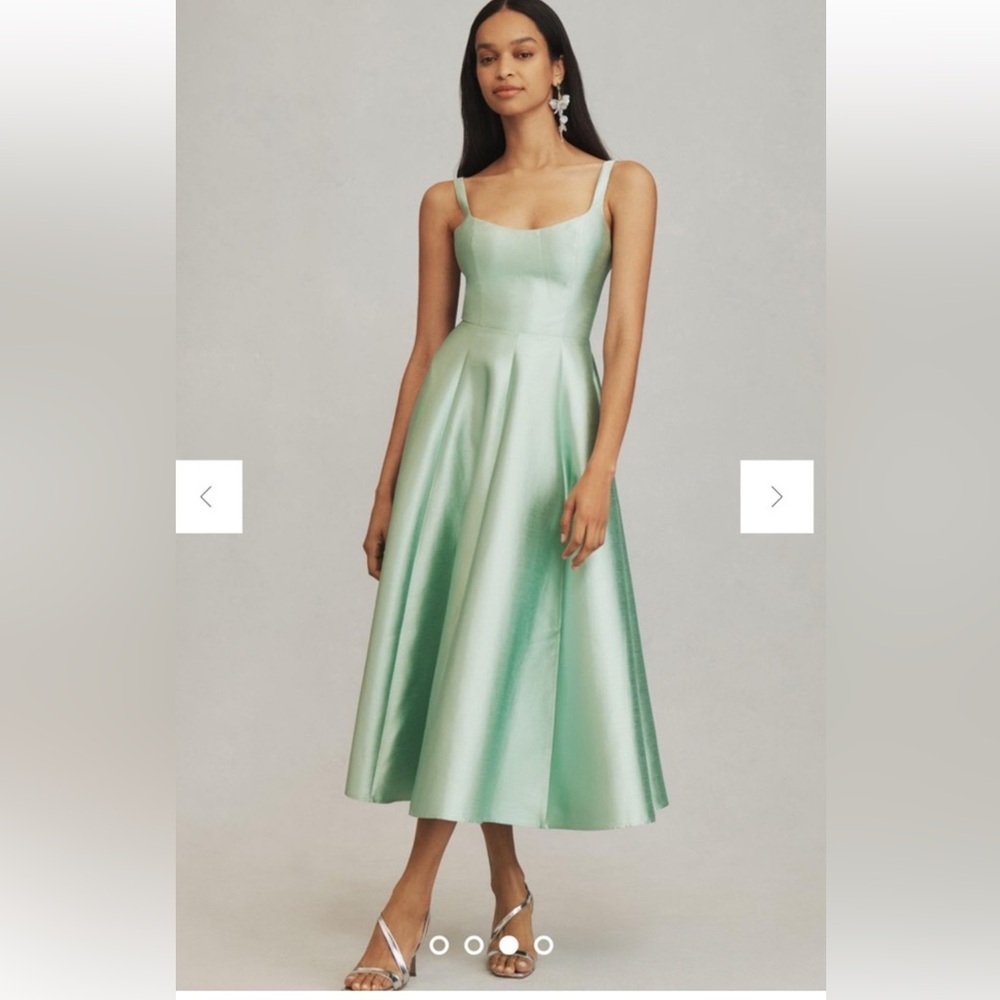 Chic Mint Green Midi Dress 
Anthropologie Mermaid Color